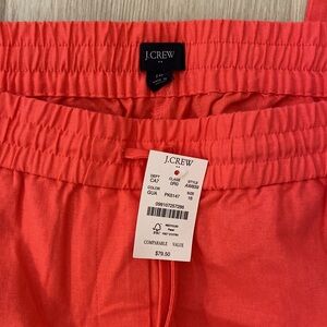 Pink J Crew  Factory Linen Cotton Joggers